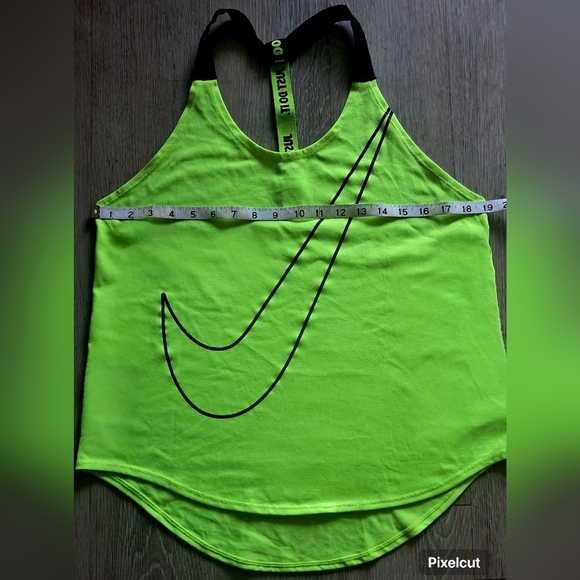 Nike Size Medium Women's Neon Green Athletic Tank Top - Picture 3 of 11